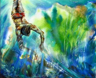 Lina Golan; Diver, 2010, Original Painting Oil, 120 x 100 cm. 