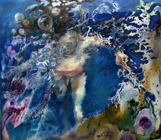Lina Golan; Submerging, 2010, Original Painting Oil, 90 x 80 cm. 