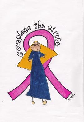 Lisa Parmeter; Complete The Circle, 2006, Original Watercolor,   inches. Artwork description: 241  Daughter painted this for a Breast Cancer Awareness poster. . I think it is FABULOUS.  If anyone is interested in using it, contact me.  ...