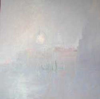 Alain Longet; Venice Rose, 2002, Original Painting Oil, 100 x 100 cm. 