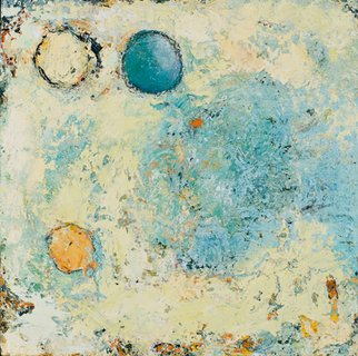 Louise Weinberg; SPheres Emerging 5, 2009, Original Painting Oil, 18 x 18 inches. Artwork description: 241      spheres, abstract, contemporary , square, blue small     ...