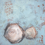 Louise Weinberg; Sphere Series Untitled 3, 2008, Original Painting Oil, 12 x 12 inches. 