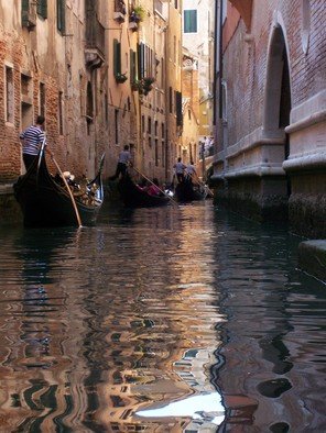 Laurie Delaney; Traffic Jam, 2011, Original Photography Color, 8 x 10 inches. Artwork description: 241  Canal in Venice. ...