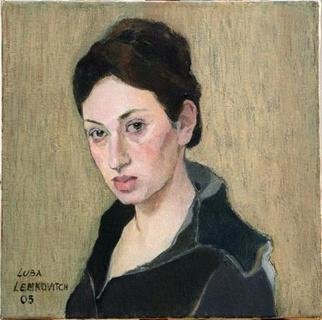 Lubov Meshulam Lemkovitch; Anna, 2005, Original Painting Oil, 50 x 50 cm. Artwork description: 241  Portrait of a Young Woman ...