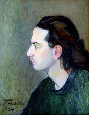 Lubov Meshulam Lemkovitch; Portrait Of The Yang Man, 2004, Original Painting Oil, 40 x 60 cm. Artwork description: 241  Portrait; yung man ...