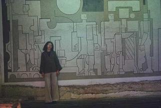 Lucia Timis, 'Composition 04', 1977, original Other, 20 x 10  inches. Artwork description: 1911 Mural Artwork- Sgraffito...