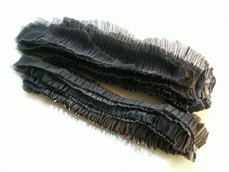 Ludwika Zytkiewicz; Black, 2007, Original Fiber, 20 x 14 cm. Artwork description: 241  object, small size, technique- shibori, made of silk  ...