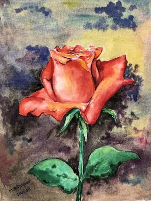 Mojtaba A Delavar; Flower In Watercolor, 2019, Original Watercolor, 20 x 26 cm. Artwork description: 241 Flower in watercolor...