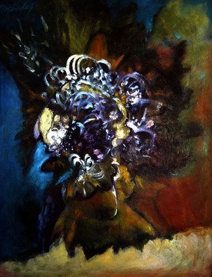 Magda Santiago; Flora Y Fauna, 2004, Original Painting Oil, 38 x 48 inches. 