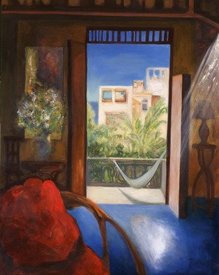 Magda Santiago; Siesta, 2004, Original Painting Oil, 40 x 50 inches. 