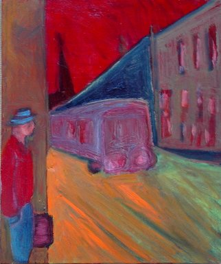 Marc Awodey; College St  Bus, 2006, Original Painting Other, 18 x 24 inches. 