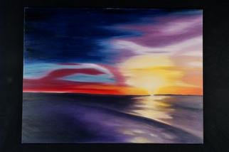 Maren Tober; Caribbean Sunset, 2003, Original Painting Oil, 48 x 36 inches. Artwork description: 241      landscape, sky, seascape, sunscape, maren tober, paintings, original artwork     ...