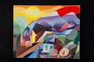 Maren Tober; German Landscape The Alps, 2003, Original Painting Oil, 20 x 16 inches. Artwork description: 241  landscape, sky, seascape, sunscape, maren tober, paintings, original artwork, cubist, cubism      ...