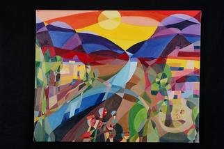 Maren Tober; German Landscape The Alps..., 2004, Original Painting Oil, 36 x 24 inches. Artwork description: 241   landscape, sky, seascape, sunscape, maren tober, paintings, original artwork, cubist, cubism       ...