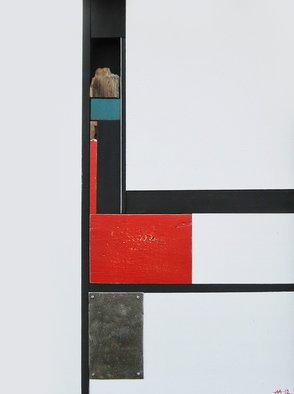 Mark Mazurczyk; No  2 19, 2012, Original Mixed Media, 11.5 x 15 inches. Artwork description: 241  No. 2. 19wood, paint, metal15
