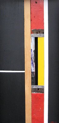 Mark Mazurczyk; No  2 3, 2011, Original Mixed Media, 9 x 16.5 inches. Artwork description: 241  No. 2. 3wood, paint, metal16. 5