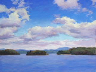Marsha Savage; Blue Ridge Clouds, 2008, Original Pastel, 24 x 18 inches. Artwork description: 241  Done from a photograph taken at Lake Blue Ridge - Near Blue Ridge, GA. ...