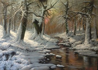 Maxmilian Ciccone; Winter Forest, 2013, Original Painting Oil, 200 x 140 cm. Artwork description: 241    Winter Landscape       ...