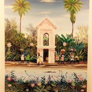 Marc Beauregard; Garden House, 2017, Original Giclee Reproduction, 24 x 30 inches. Artwork description: 241 Carribean fantasy...