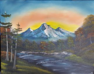 Michael Mcneill; Autmn Mountain Stream, 2016, Original Painting Oil, 30 x 24 inches. Artwork description: 241  Mountain Lake Pine Fall Autumn Creek ...