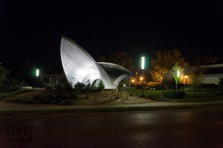 John Medwedeff; Town Center Park Bandshell, 2010, Original Sculpture Steel, 25 x 35 feet. Artwork description: 241 Zahner, archisculpture, public park, bandshell, stainless steel, aluminum, amphitheater, outdoor, monumental sculpture...