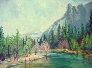 Meg Cheung; Yosemite, 2002, Original Painting Oil, 14 x 10 inches. 