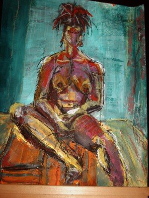 Melcha C; African Roots , 2007, Original Painting Oil, 18 x 24 inches. Artwork description: 241 mixed media, painting, nude model, female...