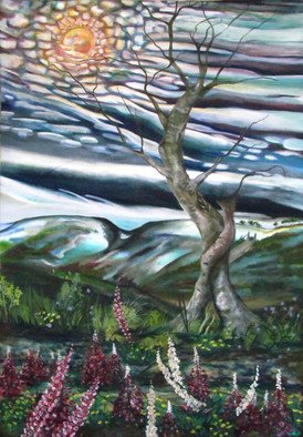 Melissa Burgher; Surreal Landscape, 2015, Original Painting Oil, 37 x 48 inches. Artwork description: 241     # hugepainting # Canadianart # imagination # BCartist # tree # sky  ...
