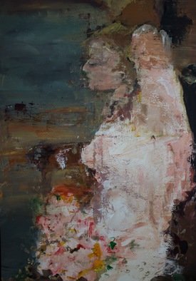 Tom Melsen; Wedding Day, 2014, Original Painting Acrylic, 70 x 100 cm. Artwork description: 241   Acrylic on canvas    Self portrait on canvas            ...