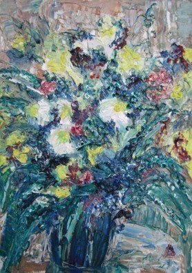Alexander Mikheychik; Flowers, 2007, Original Painting Oil, 25 x 35 cm. Artwork description: 241  Still life with flowers ...