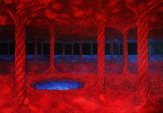 Jose Eliezer Mikosz; The Cave II, 2016, Original Mixed Media, 190 x 130 cm. Artwork description: 241  Caves in the non- ordinary states of consciousness ...