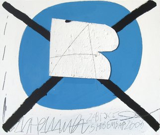 Milan Nesic; Blue Shape, 2009, Original Painting Acrylic, 60 x 50 cm. 