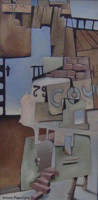 Michael Irrizarypagan; 79 West 92nd Street, 2010, Original Painting Tempera, 15 x 35 inches. Artwork description: 241  surreal city buildings of NYC         ...