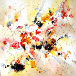 Maria-Jose Camoes; Fire Dance, 2000, Original Painting Acrylic, 39 x 39 inches. 