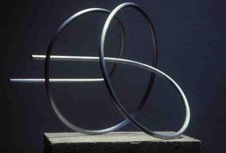 Mrs. Mathew Sumich; Untitled Aluminum, 1966, Original Sculpture Aluminum, 18 x 12 inches. Artwork description: 241 circular, bent continuous wire- brushed aluminum...