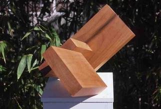 Mrs. Mathew Sumich; Wood Square And Rectangles, 1969, Original Sculpture Wood, 24 x 13 inches. Artwork description: 241 oiled, natural alder wood, 2 rectangles and one square on diagonal...