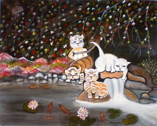 Manjiri Kanvinde; Cats In The Wild II, 2012, Original Painting Acrylic, 20 x 16 inches. Artwork description: 241   Painting: Acrylic and WatercolorSize: 16 H x 20 W x 0. 1 inMedium: Acrylic on canvasSize: 20 x 16 inches ...