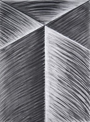 Mircea  Popescu; Vertical III, 2014, Original Drawing Charcoal, 22 x 30 inches. Artwork description: 241                    Abstract, Postmodern, Minimalism,            Postmodern, Minimalism, Mixed media               Wood and plaster                ...