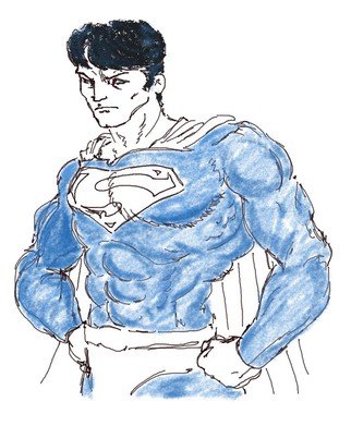Andrea Di Maro; Superman, 2015, Original Computer Art, 1.1 x 1 cm. 