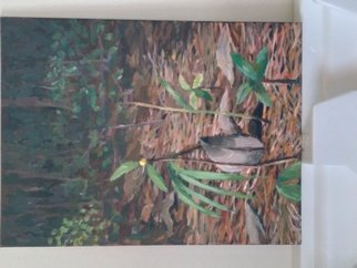 Philip Riley; Trail Chapel, 2022, Original Painting Acrylic, 18 x 24 inches. Artwork description: 241 On site painting in woods of Oahu Hawaii...