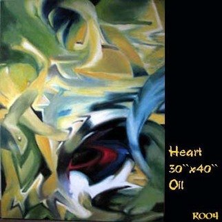 Arif Esen  Baykurt; Heart, 2004, Original Painting Oil, 40 x 30 inches. 