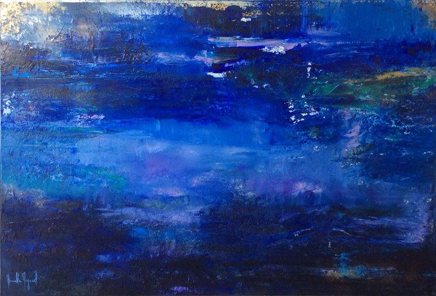 Murielle Argoud; Eternal Blue, 2017, Original Painting Oil, 150 x 100 cm. Artwork description: 241  oil painting, visionary, abstract lyrics, mixed technique...