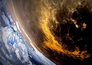 Maciej Wysocki; Dancing With Earth And Sky, 2014, Original Photography Color, 42 x 42 cm. Artwork description: 241 earth , dance , sky , Donegal , Ireland...