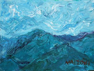 Zsuzsa Naszodi; Landscape At The Danube B..., 2010, Original Painting Acrylic, 31 x 23 cm. Artwork description: 241  This is a part of the view from my land. ...