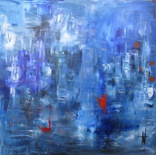 Natalia Gromicho; Deeply In Blue, 2016, Original Painting Acrylic, 200 x 200 inches. Artwork description: 241 A unique big format canvas, created to the Hong Kong Art Basel exhibition for Shangai gallery representation...
