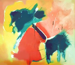 Nick-Dumitru Vladulescu; Bullfight, 2002, Original Painting Oil, 70 x 60 cm. Artwork description: 241  Chromatic balance  ...