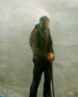 Noel Hodnett; Man With Stick, 2006, Original Painting Oil, 135 x 156 cm. 