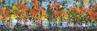 Nora Franko; Algonquin Autumn, 2017, Original Painting Oil, 36 x 12 inches. Artwork description: 241 Original Oil Painting On Board...