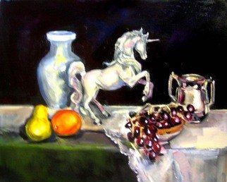 Renuka Pillai; Still Life With Unicorn, 2010, Original Painting Oil, 20 x 16 inches. Artwork description: 241  Still Life Study...