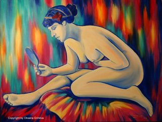 Oksana Grineva; An Illusion In Time, 2012, Original Painting Oil, 40 x 30 inches. Artwork description: 241        Nude, Figurative, female, people, woman , contemporary, original, giclee, prints                   ...